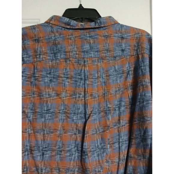 NWT Men's Solaris Big&Tall Button Down Shirt Size 2XB Blue/Rust - Picture 7 of 7